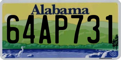 AL license plate 64AP731