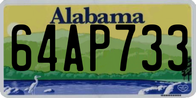 AL license plate 64AP733