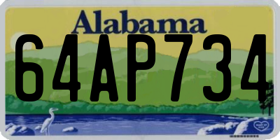 AL license plate 64AP734