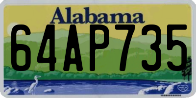 AL license plate 64AP735