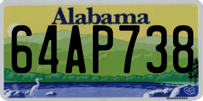 AL license plate 64AP738