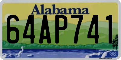AL license plate 64AP741