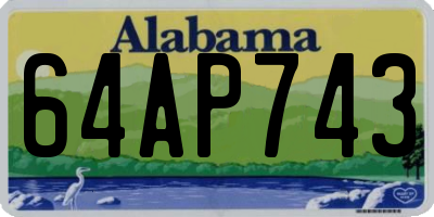 AL license plate 64AP743