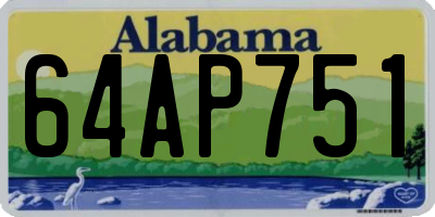 AL license plate 64AP751