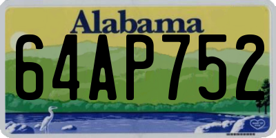 AL license plate 64AP752