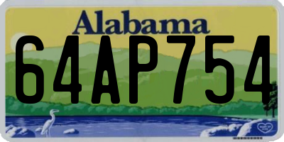 AL license plate 64AP754