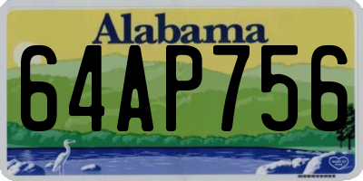 AL license plate 64AP756