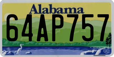 AL license plate 64AP757