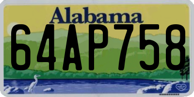 AL license plate 64AP758