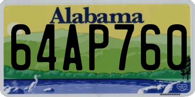 AL license plate 64AP760