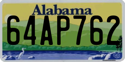 AL license plate 64AP762