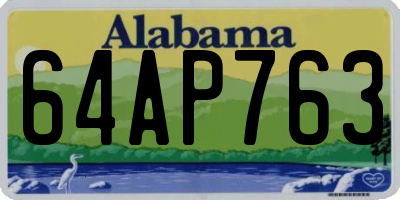 AL license plate 64AP763