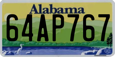 AL license plate 64AP767