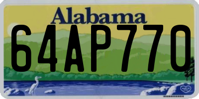 AL license plate 64AP770