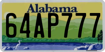 AL license plate 64AP777