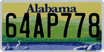 AL license plate 64AP778