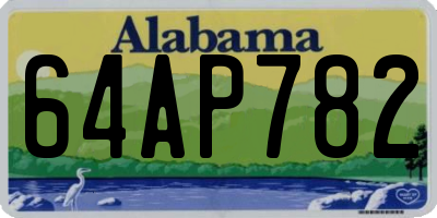 AL license plate 64AP782