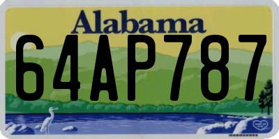 AL license plate 64AP787