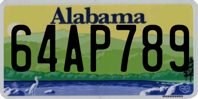 AL license plate 64AP789