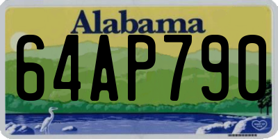 AL license plate 64AP790