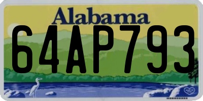 AL license plate 64AP793