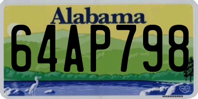 AL license plate 64AP798