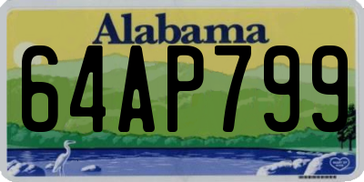 AL license plate 64AP799