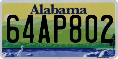 AL license plate 64AP802
