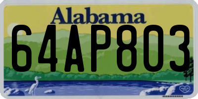 AL license plate 64AP803