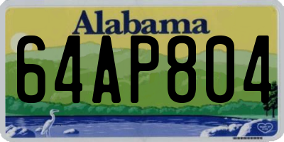AL license plate 64AP804