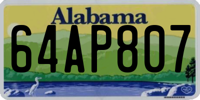 AL license plate 64AP807