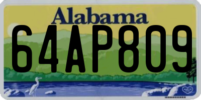 AL license plate 64AP809