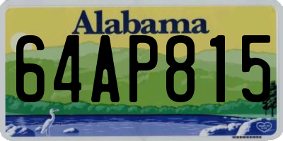 AL license plate 64AP815