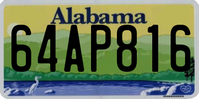 AL license plate 64AP816