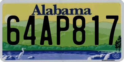 AL license plate 64AP817