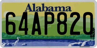 AL license plate 64AP820
