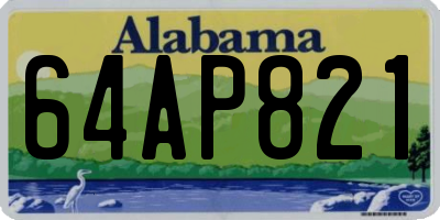 AL license plate 64AP821
