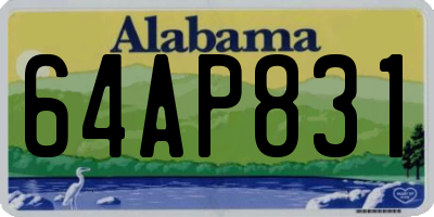 AL license plate 64AP831