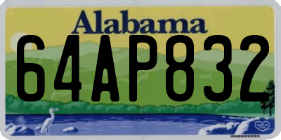 AL license plate 64AP832
