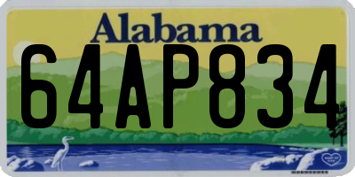AL license plate 64AP834