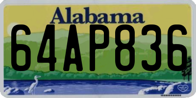 AL license plate 64AP836