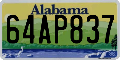 AL license plate 64AP837