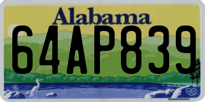 AL license plate 64AP839