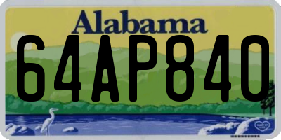 AL license plate 64AP840