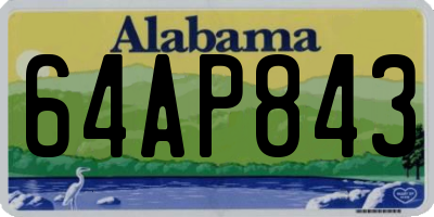 AL license plate 64AP843