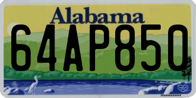 AL license plate 64AP850