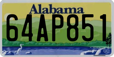 AL license plate 64AP851
