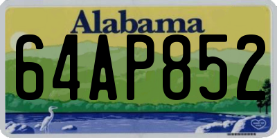 AL license plate 64AP852