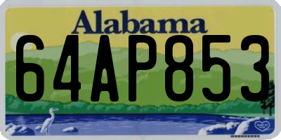 AL license plate 64AP853