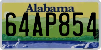 AL license plate 64AP854
